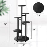 Load image into Gallery viewer, GEEBOBO 5-Tier Tall Plant Stand Indoor Wood Corner Flower Shelf (Brown)