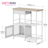 Load image into Gallery viewer, SWTYMIKI Farmhouse Coffee Bar Cabinet with Drawers, Multi-Purpose Buffet Sideboard Cabinet, Coffee Stand Station for Kitchen Living Room Corner Small Space, Espresso