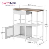 Load image into Gallery viewer, SWTYMIKI Farmhouse Coffee Bar Cabinet with Drawers, Multi-Purpose Buffet Sideboard Cabinet, Coffee Stand Station for Kitchen Living Room Corner Small Space, Espresso