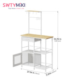 Load image into Gallery viewer, SWTYMIKI Farmhouse Coffee Bar Cabinet with Drawers, Multi-Purpose Buffet Sideboard Cabinet, Coffee Stand Station for Kitchen Living Room Corner Small Space, Espresso