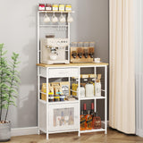 Load image into Gallery viewer, SWTYMIKI Farmhouse Coffee Bar Cabinet with Drawers, Multi-Purpose Buffet Sideboard Cabinet, Coffee Stand Station for Kitchen Living Room Corner Small Space, Espresso