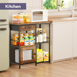 Load image into Gallery viewer, SWTYMIKI Farmhouse Coffee Bar Cabinet with Drawers, Multi-Purpose Buffet Sideboard Cabinet, Coffee Stand Station for Kitchen Living Room Corner Small Space, Espresso