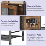 Load image into Gallery viewer, SWTYMIKI Farmhouse Coffee Bar Cabinet with Drawers, Multi-Purpose Buffet Sideboard Cabinet, Coffee Stand Station for Kitchen Living Room Corner Small Space, Espresso